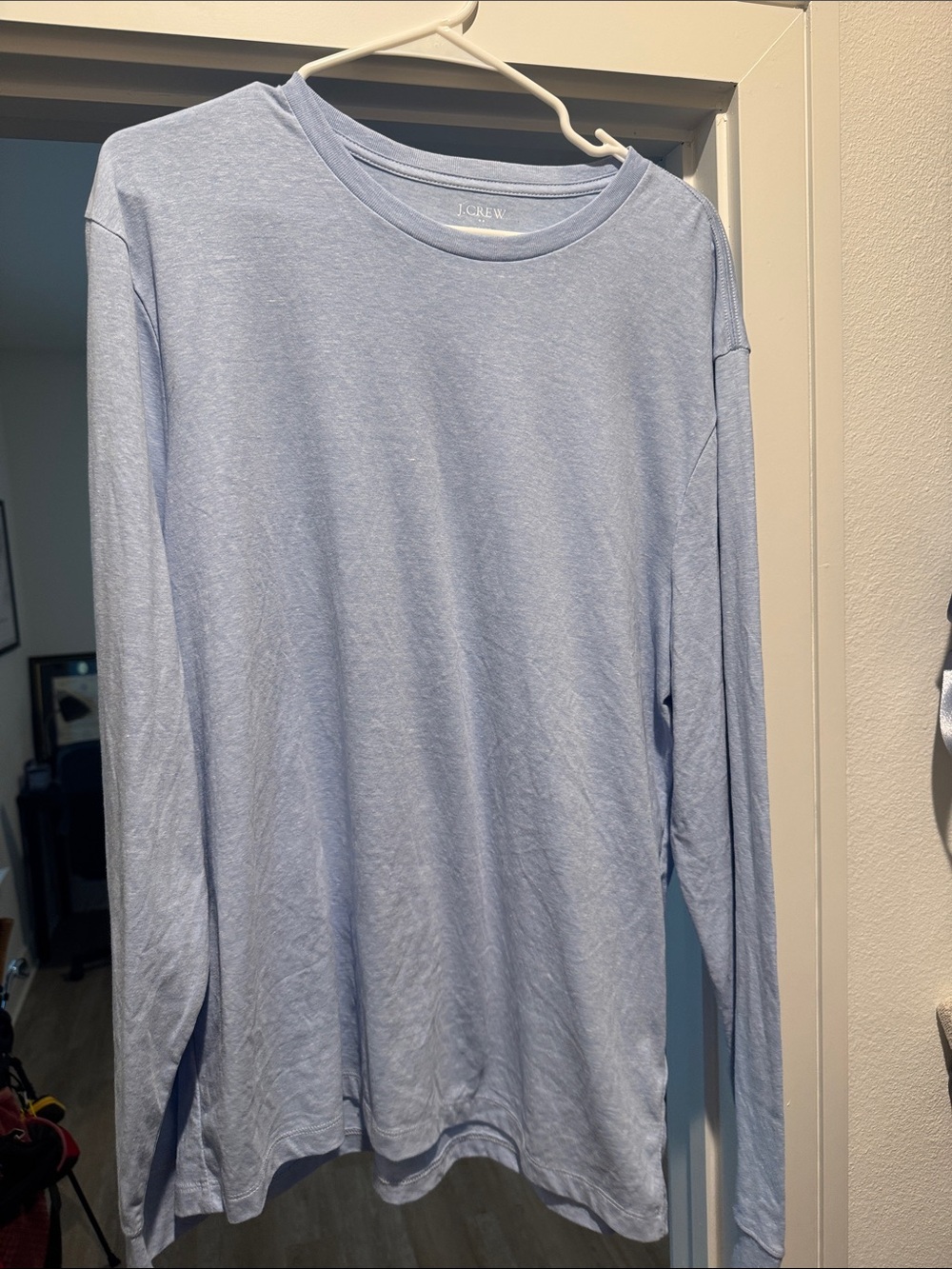 J. Crew Light Blue Long-Sleeve Crewneck Tee